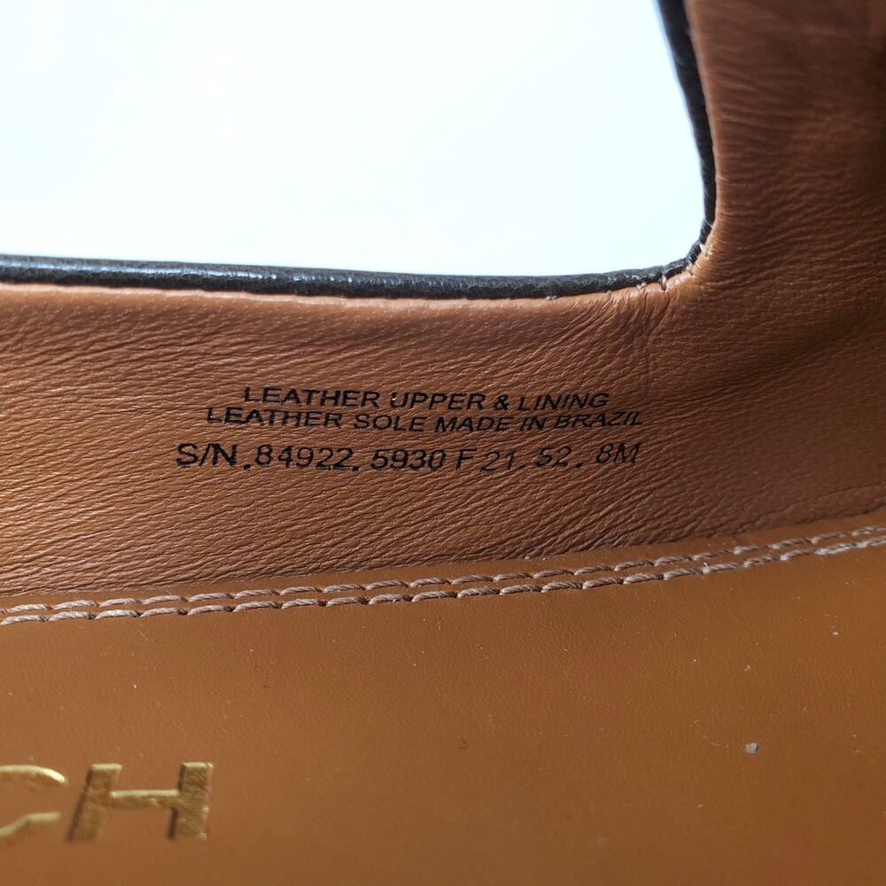Tory Burch Eleanor Loafers Flat Goat Leather Moss Olive Green Gold 84922 Size 8 - Picture 11 of 12